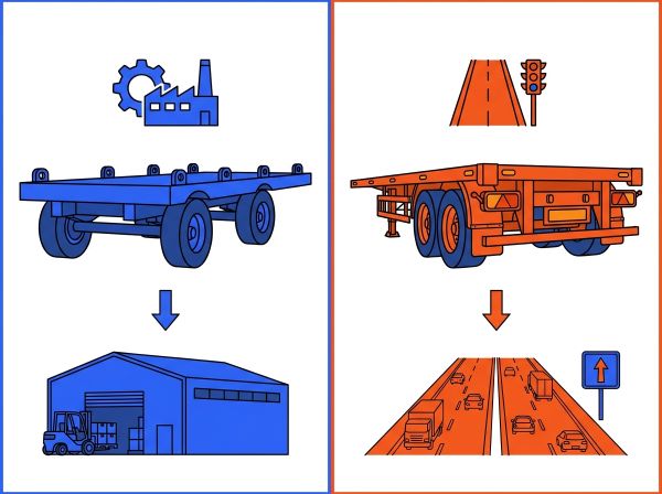 Remorque industrielle vs routière