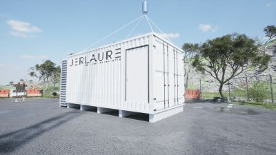 Container maritime en ville Container maritime en ville