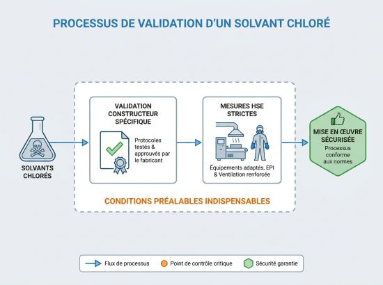 Processus de validation d'un solvant chloré