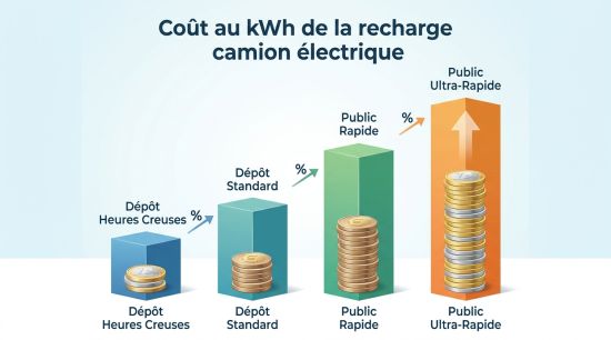 Coût au kWh de la recharge camion électrique