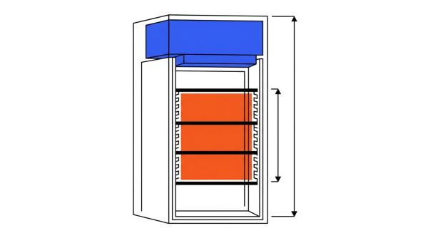 Différence volume brut et volume net utile armoire