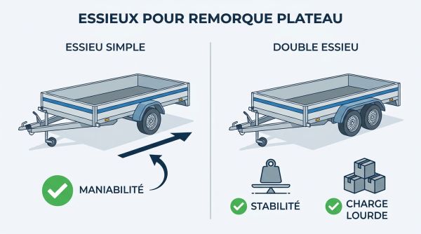 Essieux pour remorque plateau