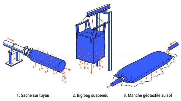 Différents formats de big bag filtrant
