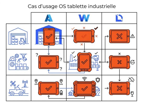 Cas d'usage OS tablette industrielle
