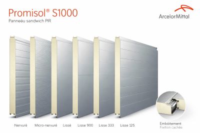 Panneaux sandwich PIR Promisol S1000 avec fixation
