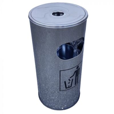 cendrier corbeille en inox