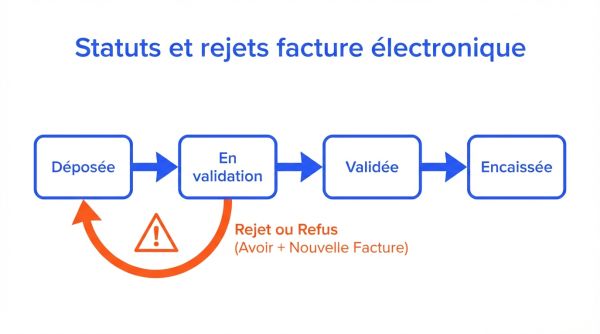 cycle statuts facture électronique