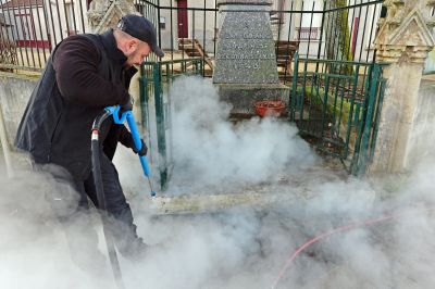 nettoyeur vapeur industriel utilisé par les collec