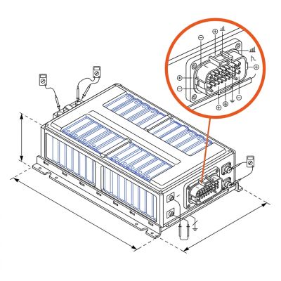 Mesure et connectique batterie industrielle