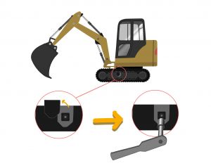 Remplacement des chenilles d'une mini pelle