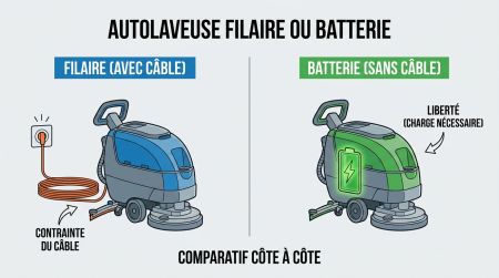 Autolaveuse filaire ou batterie