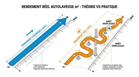 Rendement reel autolaveuse m2