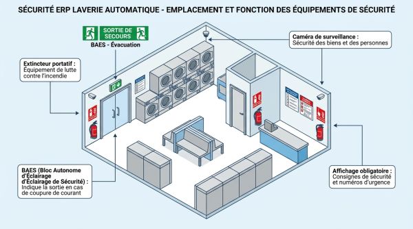 Sécurité ERP laverie automatique