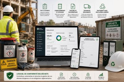 Quelles sont les obligations réglementaires pour les déchets dangereux dans le BTP ?