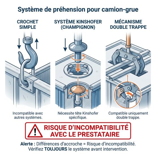 Système de préhension pour camion-grue