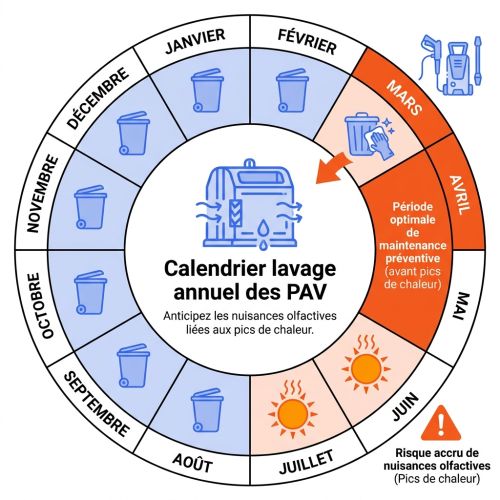 Calendrier lavage annuel des PAV