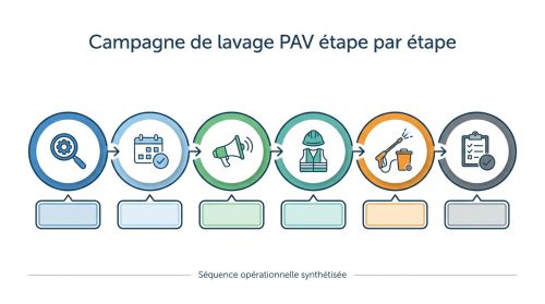 Campagne de lavage PAV étape par étape