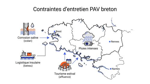 Contraintes d'entretien PAV breton