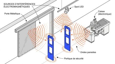 Interférences électromagnétiques portique