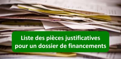document requis pour un dossier de financement pub
