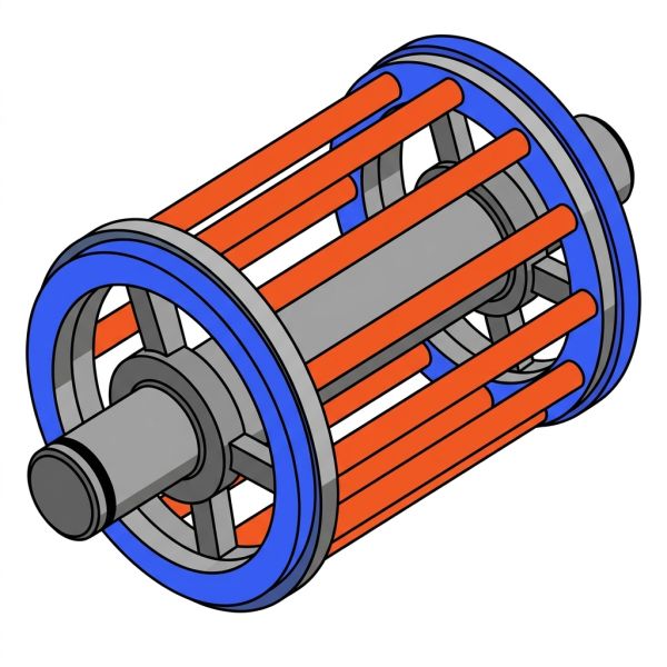 Rotor à cage d'écureuil moteur asynchrone