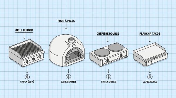 Équipement food truck burger pizza