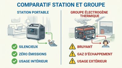 Comparatif station et groupe
