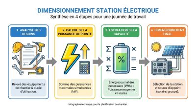 Dimensionnement station électrique