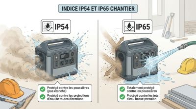 Indice IP54 et IP65 chantier