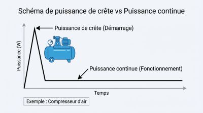 Schéma de puissance de crête