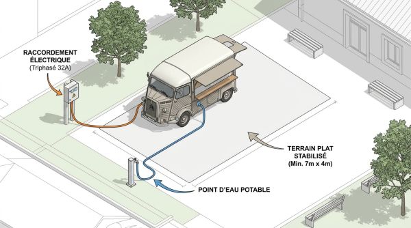 Plan logistique installation food truck