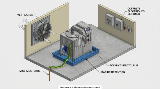 Implantation sécurisée d'un recycleur