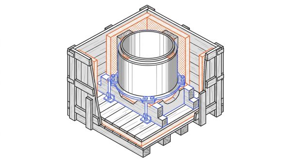 Calage interne emballage industriel