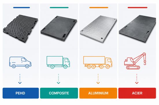 Plaques de roulage par usage