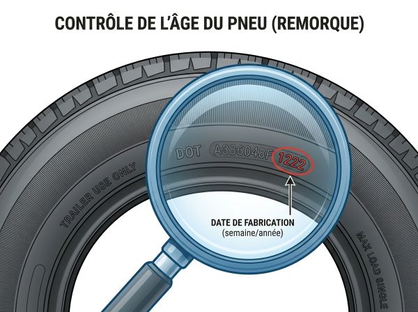 Contrôle usure et pneu remorque