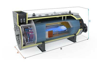 chaudière à tubes d'eau 