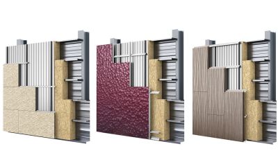 Coupe de bardage double peau avec isolant