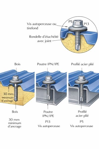 installation de bardage en acier ondulé