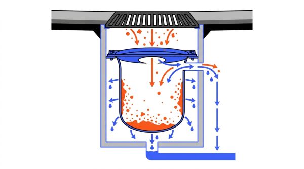 Fonctionnement filtre anti-hydrocarbure égout