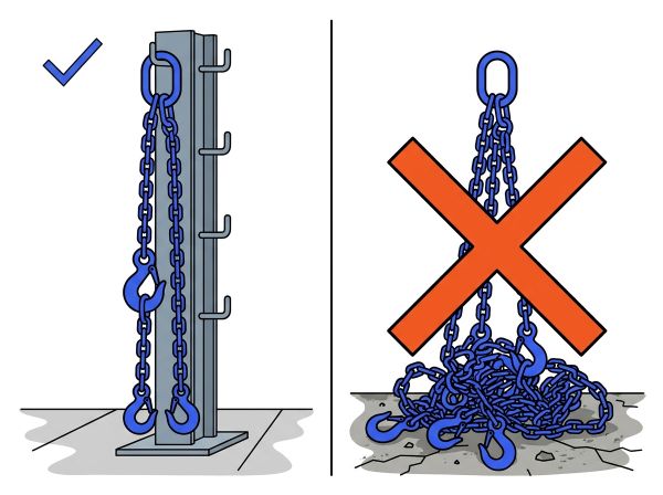 Stockage élingue de levage
