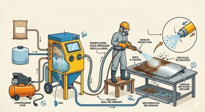 Comment fonctionne le sablage par voie humide ?