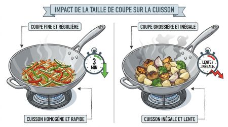 Impact de la taille de coupe sur la cuisson