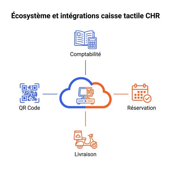 Écosystème et intégrations caisse tactile CHR