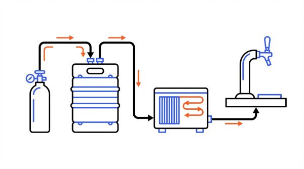 Schéma tireuse à bière professionnelle