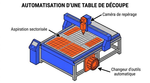 Automatisation table de découpe