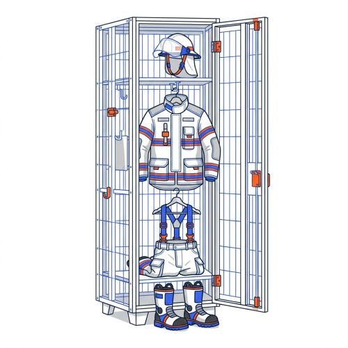 Ordre rangement EPI armoire intervention pompier