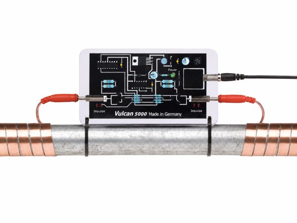 Dispositif Vulcan 5000 sur tuyau métallique