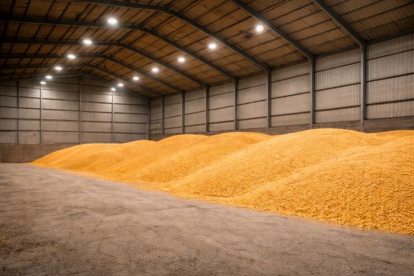 Stockage à plat céréales