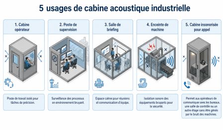 5 usages de cabine acoustique industrielle