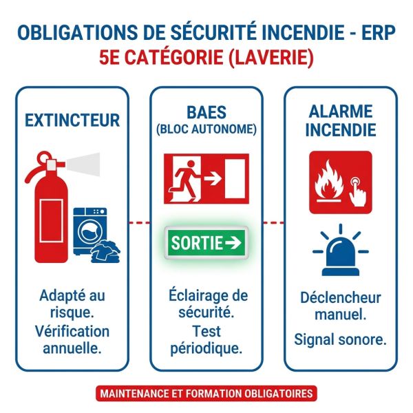 Extincteur laverie ERP 5.